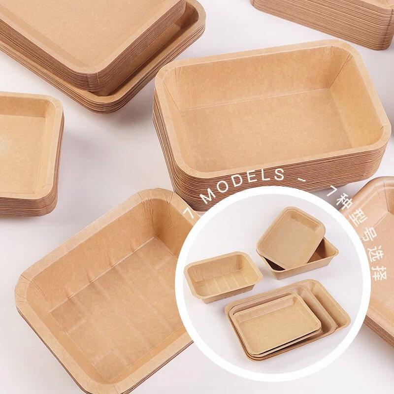 Abdo Disposable Square Kraft Paper Food Trays