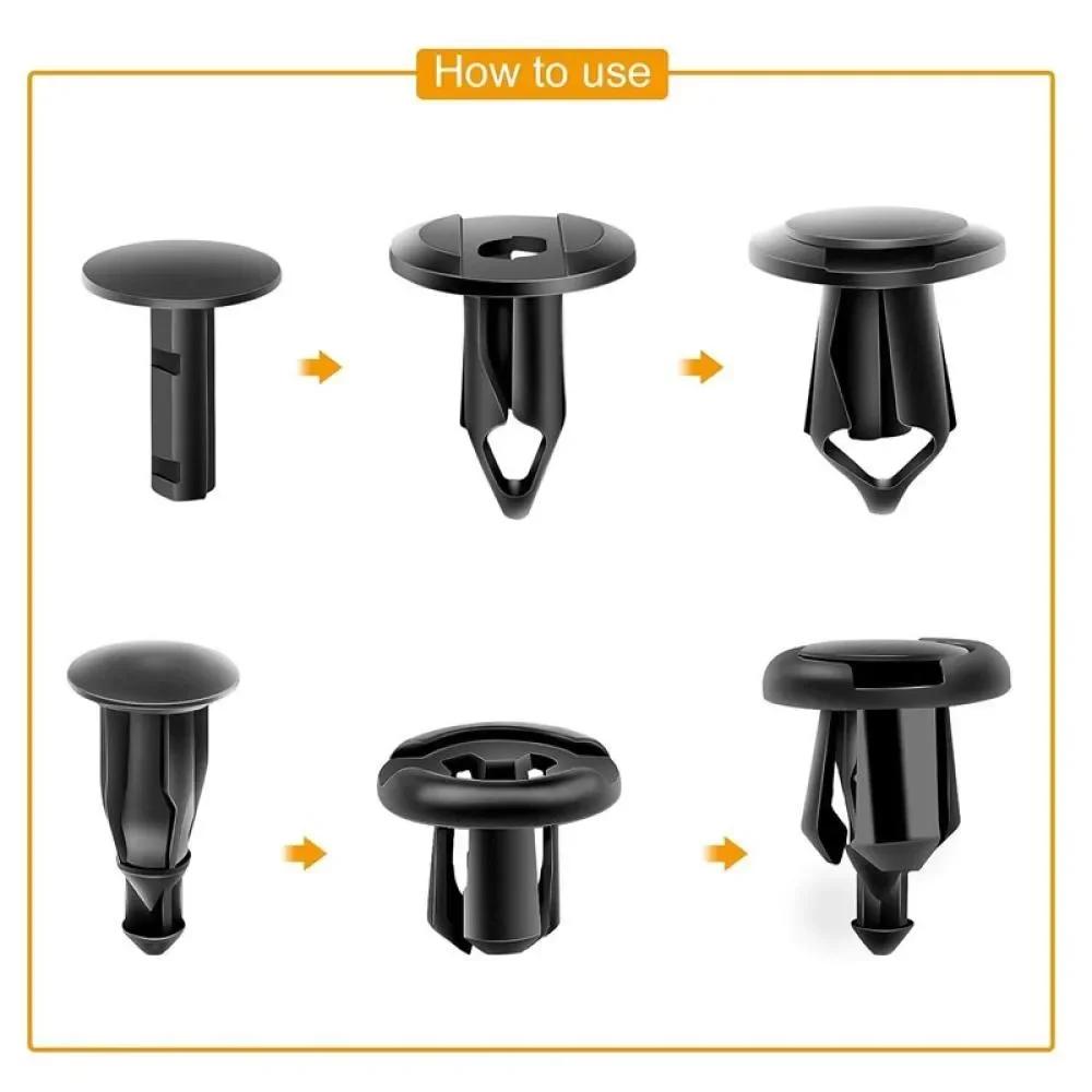 6 Size 60Pcs Auto Fastener Clips for Mitsubishi Motors Asx Lancer X Outlander Xl Pajero Sport 4 L200 Carisma Mazda Axela Atenza