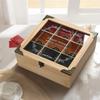 Tea Box Organizer Tea Bag Holder 9 Compartments Decorative Teabag Holder Containers Teabox Station Display For Friends Lovers