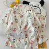 Nuovo Set Pigiama Estivo da Donna in Cotone Nuvola - Carino a Maniche Corte con Pantaloncini