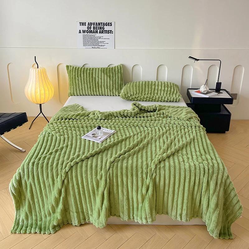 1 Stück Einfarbige Überwurfdecke Antistatisch Kuschelig Weich Warme Decke für Schlafzimmer Wohnzimmer Sofa Reise Camping Überwurfdecke
