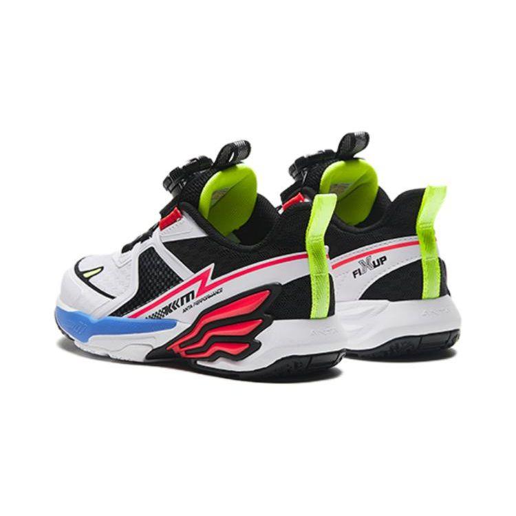 Anta Antiskid Shock Absorbing Wear Resistant Low Top Kids Running Shoes Kids sneaker Black Red 312339963-1