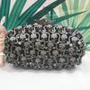 WHTUOHENG Skull Shape White Crystal Black Purse For Party Prom Handbags Luxury Mini Diamond Dinner Clutches Desgin Cocktail Bags
