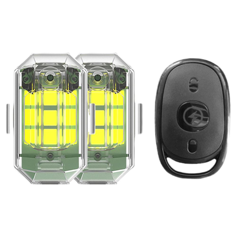 Wireless LED Strobe Light Remote Control Warning Lamp Flash Indicator Anti-collision For Car Auto Motorcycle Drone Cruise