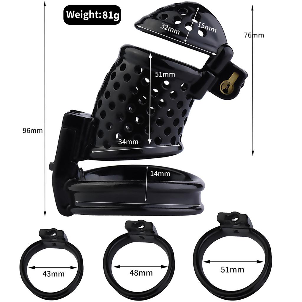 Men's Resin Chastity Cb Lock Penis Gay Cuckold Sex Toys Double Lock BDSM