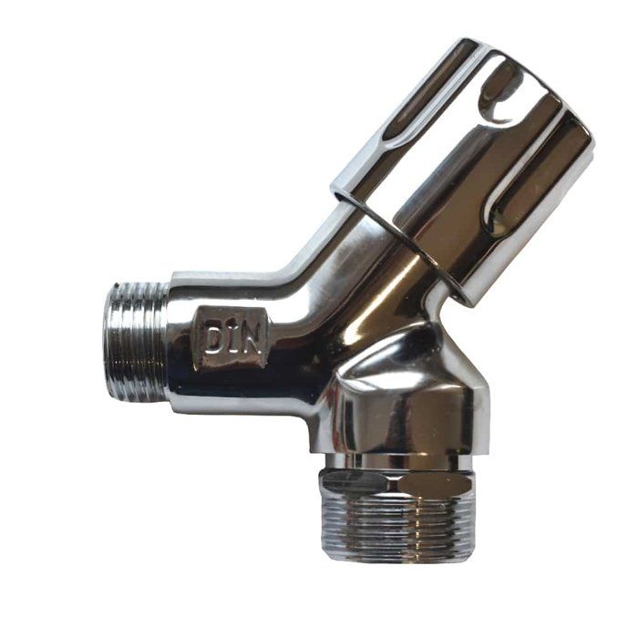 Robinet d'équerre mural avec poignée confort 1/2 pouce