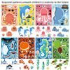 Non-Toxic 8Sheets Diy Ocean Animal Puzzle Stickers Set For Kids Creative Jigsaw Stickers Octopus Shark Crab Designs Children'S Toy Gift