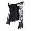 Frauen Steampunk Leder Reißverschluss Goth Stahl Vintage Top Steampunk Bustiers Korsetts