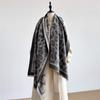 Winter Faux Cashmere Scarves Women Thick Warm Leopard Print Fashionable Luxurious Blanket Scarf Coldproof Windproof Blanket