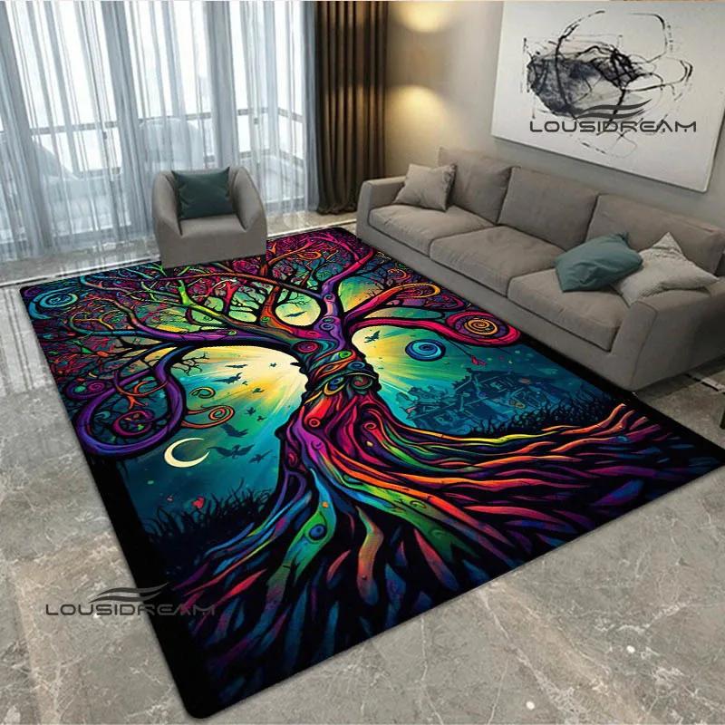 Tree of Life printed carpet kitchen mats Non -slip carpet outdoor carpets area rug bedroom decor pink room decor birthday gift