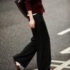 Free Pants In Winter Style and Texture Casual Slim Casual Pants with Belt