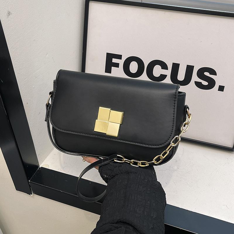 This Year 2025 New High-value Popular Bag Fashion Lock Small Square Bag Shoulder Crossbody Versatile Exquisite Small Bag