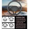 XHRING D-Shaped Car Steering Wheel Cover For Volkswagen VW Atlas Tiguan ID.4 Taos Passat Golf Jetta Beetle Polo GTI CC Touareg SE SEL R-Line S Cross