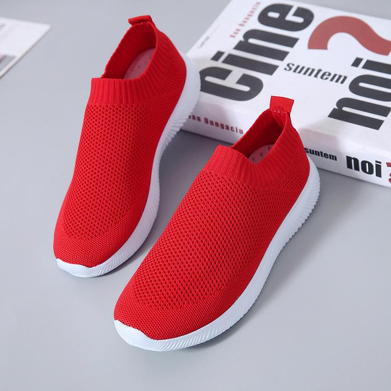 Summer Fashion Women's Sports Shoes Breathable Fly-woven Fabric Export Single Shoes Slow Personality
