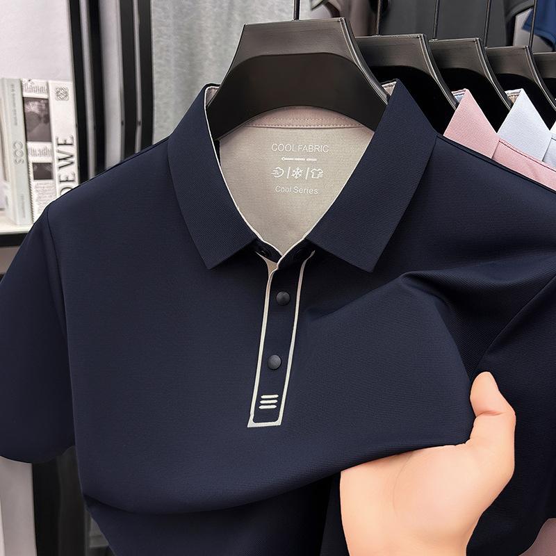 Summer Men'st Lapel Collar Breathable Minimalist Short Sleevepolo