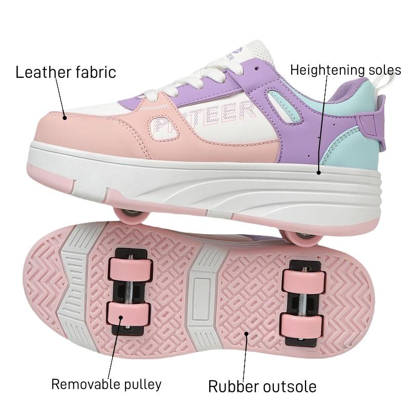 2025 the latest girls' roller skates outdoor breathable wear-resistant four-wheel wheel shoes student roller skates