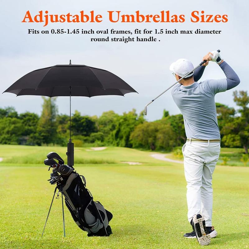 Universeller Golfwagen-Schirmhalter Verstellbarer Golf-Trolley-Schirmständer-Clip Buggy Kinderwagen Rollstuhl Schirmhalterung