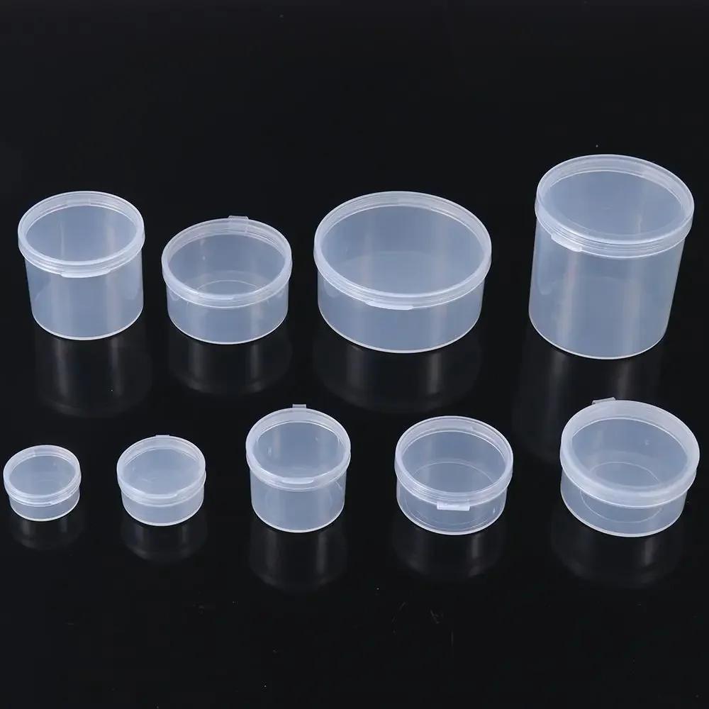Square Round Plastic Transparent Storage Box Small Items Sundries Organizer Case Jewelry Beads Container Box Tools Accessories