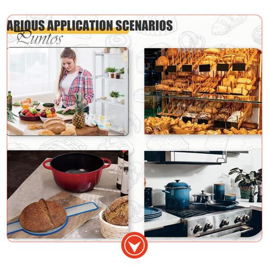 2 Pcs Silicone Bread Sling for Dutch Oven Non-stick Reusable Baking Mat with Long Straps Heat Resistant Pot Holder