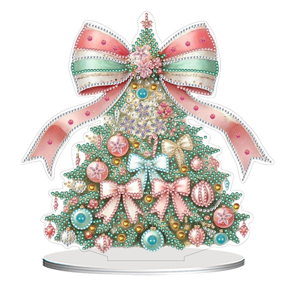 2D/Flat Christmas Tree DIY Diamond Painting Tabletop Ornaments Kit Diamond Painting Desktop Decorations Bedroom Table Decoration