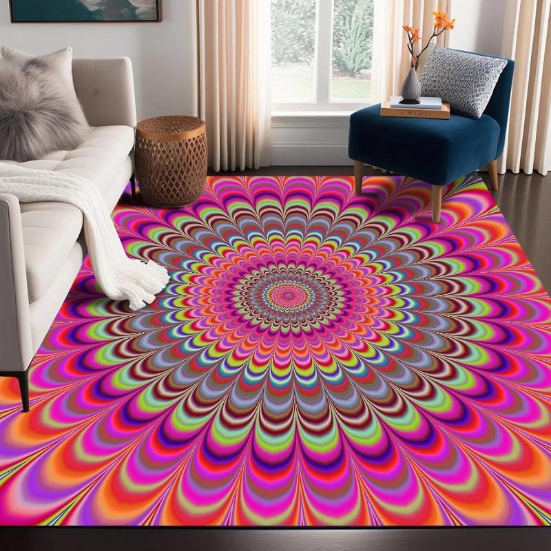 Creative 3D Visual Pattern Carpet for Home Living Room Bedroom Sofa Doormat Decor Large Area Rug Non-slip Floor Mat Fashionable