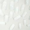 24pcs Glossy Medium Square Fake Nails, White Solid Color Press On Nails, Minimalist Style False Nails For Women Girls Daily Wear