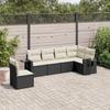 VidaXL Garden Lounge Set with Cushions 6 Pcs, Patio Sofas, Patio Furniture Set, Outdoor Furniture, Black 3220225