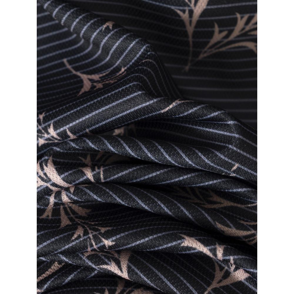 Men's Striped Printed Lapel Short Sleeved Polo Shirt