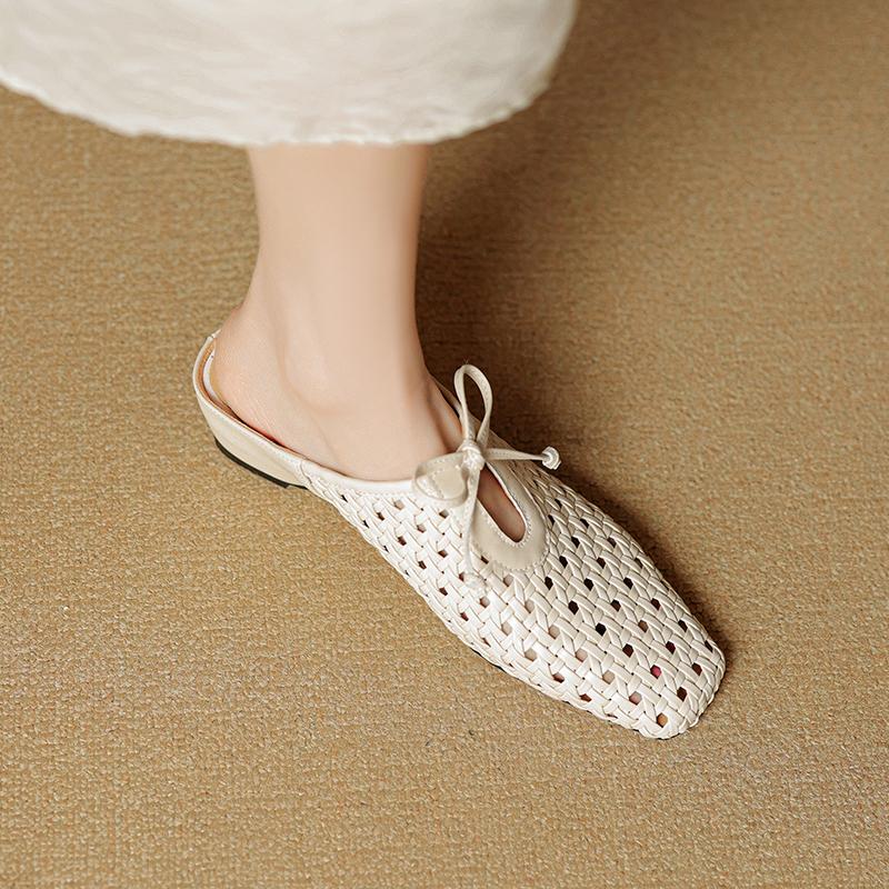 Fashion 2025 New Summer Casual Shoes for Woman Mid Heel Soft Bottom Casual Shoes Breathable Mesh Shoes Woman Fashion Mueller Slippers