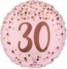 Balon Foliowy Różowy Konfetti 30 Urodziny Dekoracja Impreza Party 46Cm