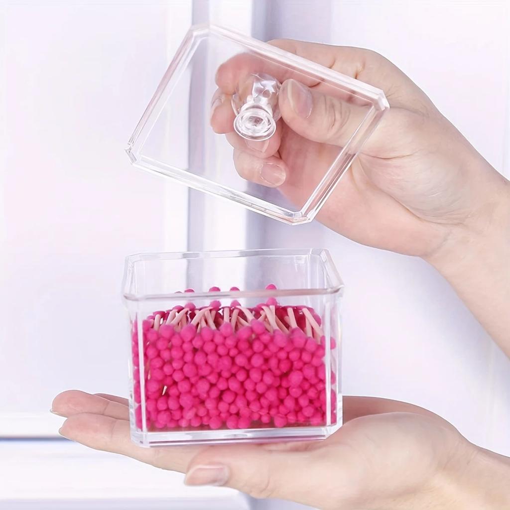 1/2/3 Průhledný úložný box na vatové tyčinky Organizér na make-up Akrylový úložný box Kosmetický box na vatové tyčinky Koupelna Ložnice Úložný prostor