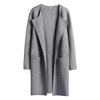Woolen Coat Women Autumn Korean Fashion Casual Loose Women Coat Solid Color Button-Less Cardigan Coat