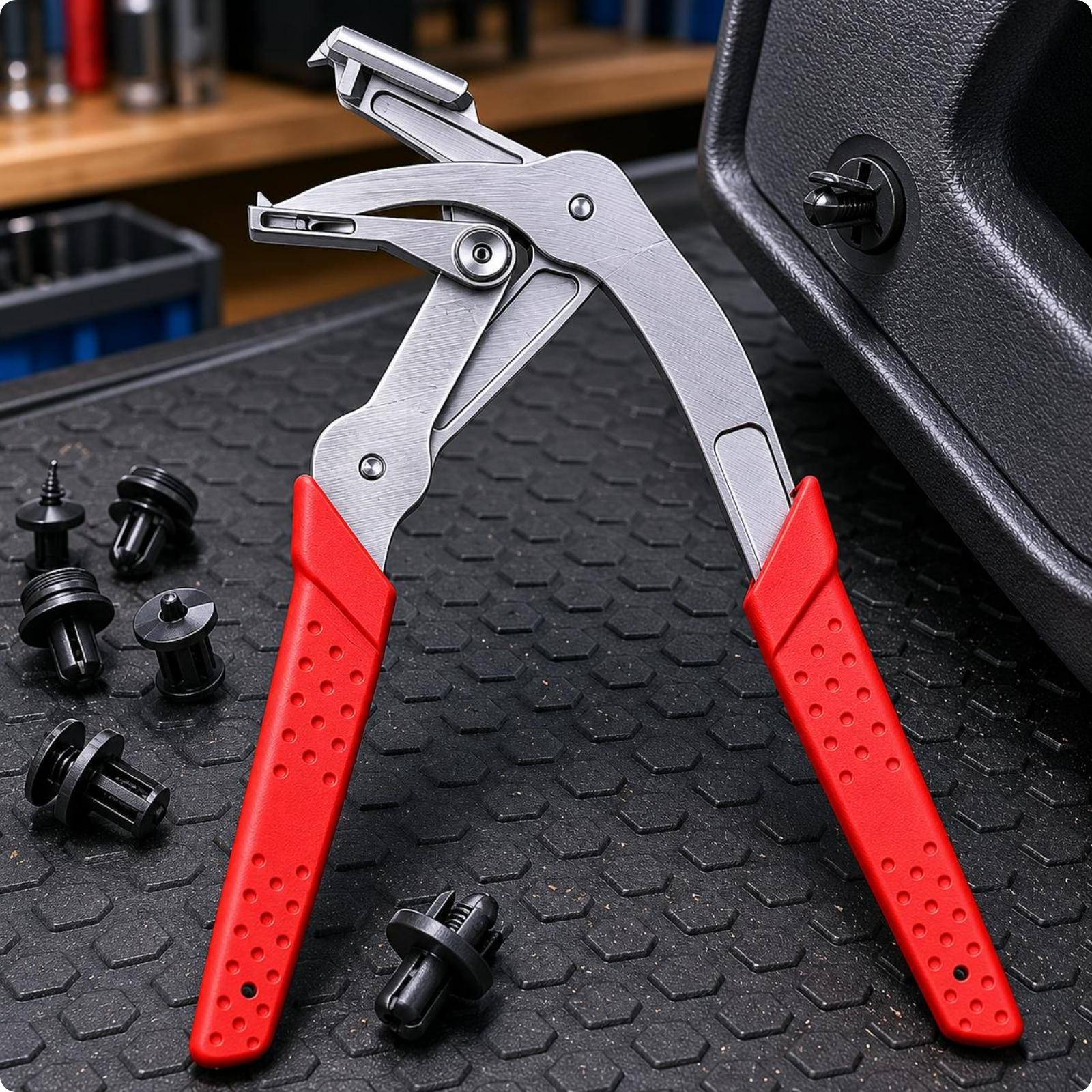 Pushin Fastener Removal Plier SpringAssisted Pliers Angled Gripping Ends