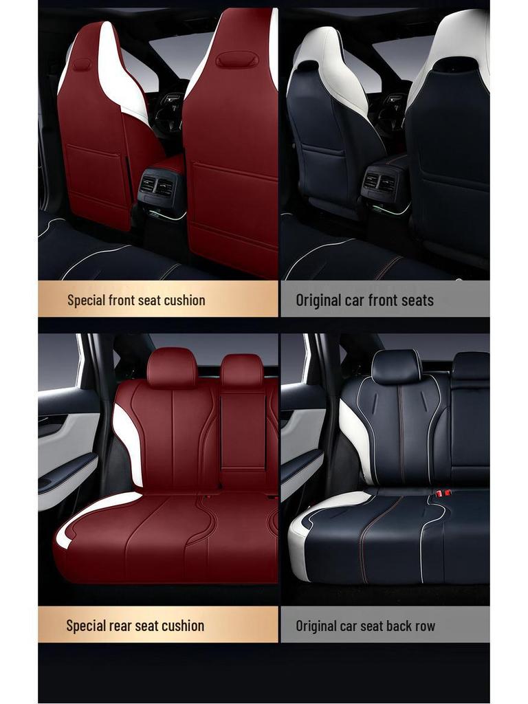 BYD Qin PLUS All-Season Leather Car Seat Cushion for 5-Seater Sedan