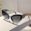 Oversized Cat Eye Sunglasses Women Stylish Butterfly Shaped Gradient Shades Ins Trendy Luxury Brand Design Sun Glasses