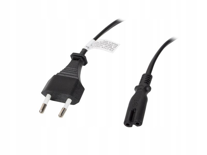 Kabel zasilający Lanberg CEE 7/16 -> IEC 320 C7 EURO (radiowy) 1,8m czarny