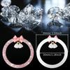Crystal Bow Bell Engine Ignition Onekey Start Stop Push Button Switch Protective Cover Bling Girls Auto Accessories Car Decor