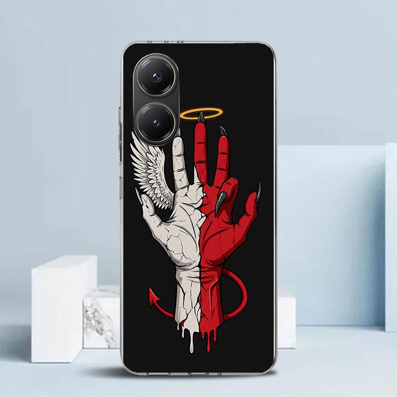 Angel Wings Devil Bad Soft Cover for Xiaomi Poco F7 Ultra X7 X6 X5 Pro M7 Phone Case Redmi 15 15C 13 13C 12 12C 10 10C Print She