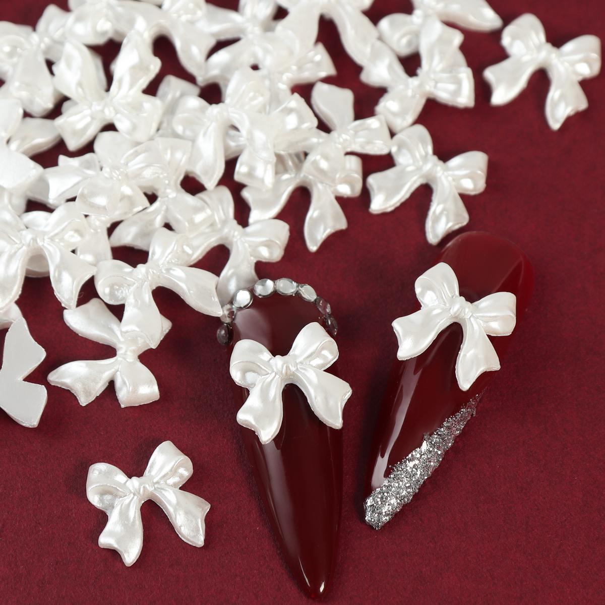 

1 пакет розовых конфетных лент-бантов 3D-подвесок для ногтей прозрачного желейного цвета летние аксессуары для украшения ногтей DIY детали для маникюра