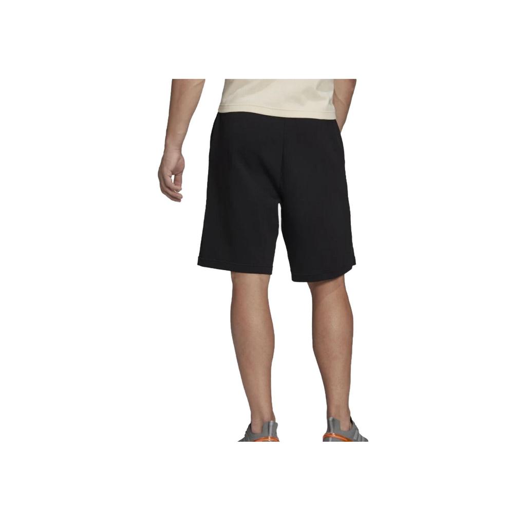 Adidas Solid Color Lace-Up Letter Print Shorts Men Shorts Black HB6590-BLACK