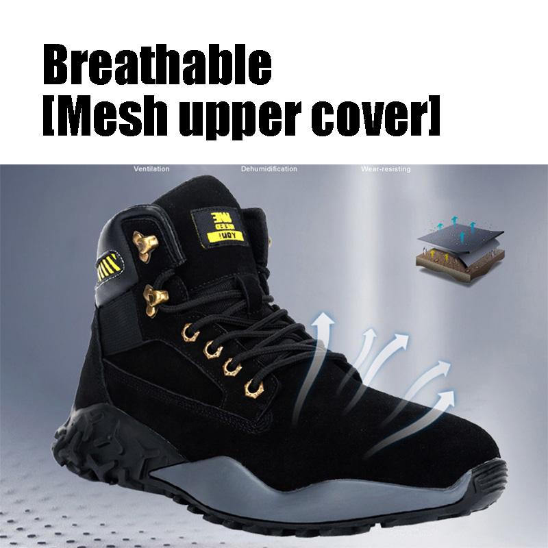 Labor Protection Shoes, Anti Impact, Anti Puncture, Waterproof, High Top Construction Site Safety Work Boots