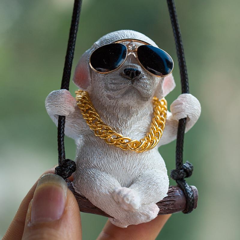Swing Labrador Car Pendant Car Pendant High-end Internet Celebrity Car Dog Rearview Mirror Pendant