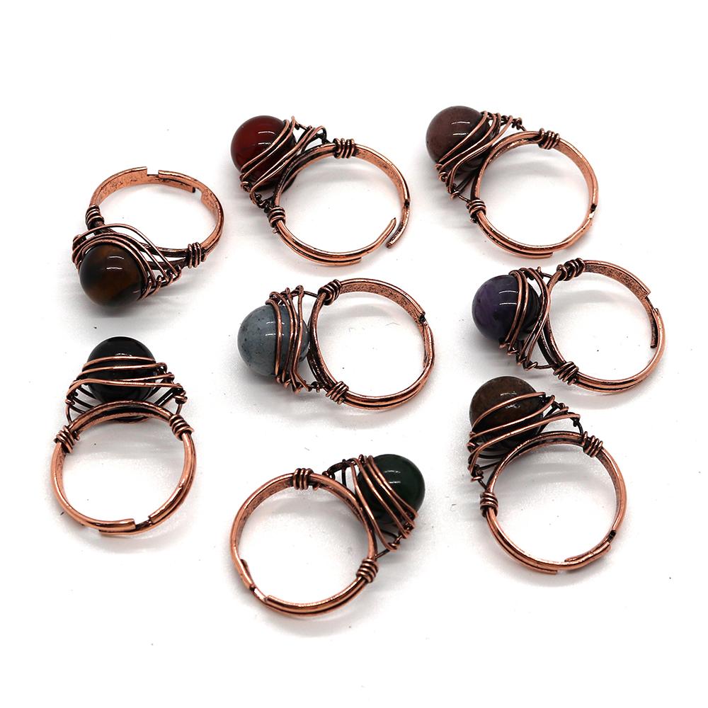 Кольцо из натурального камня с ониксом, диаметр шарика 10 мм, диаметр ...