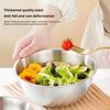 Stainless Steel Salad Bowl Rice Cold Noodles Lamian Noodles Bowl Cuisine Tub Kitchen Tableware Food Container Gold and Silver