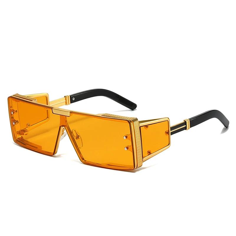 Luxury Designer Vintage Sunglasses for Men Women Steampunk Trendy Shades Outdoor Travel Party Punk Fashion