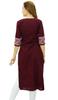 Phagun Women's Designer Straight Black Kurta 3 4 Sleeve Printed Casual