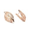 Dámské náušnice Kinel ve tvaru listu z růžového zlata