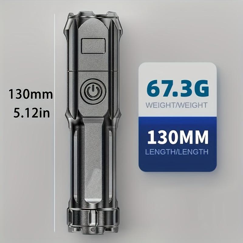 1pc Super Bright Zoomable Flashlight - Portable, Multi-Functional, Telescopic Zoom For Outdoor Home Use