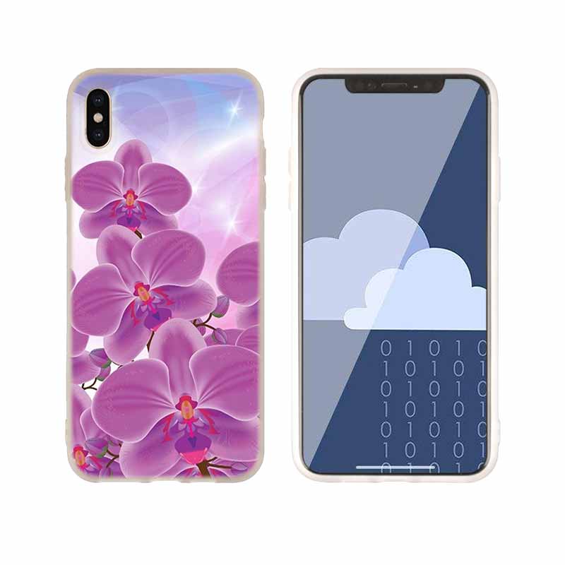 Orchid Flowers Colorful Soft Silicone Case For iPhone 13 11 12 Pro X XS Max XR 6 6S 7 8 Plus SE Mini Cover