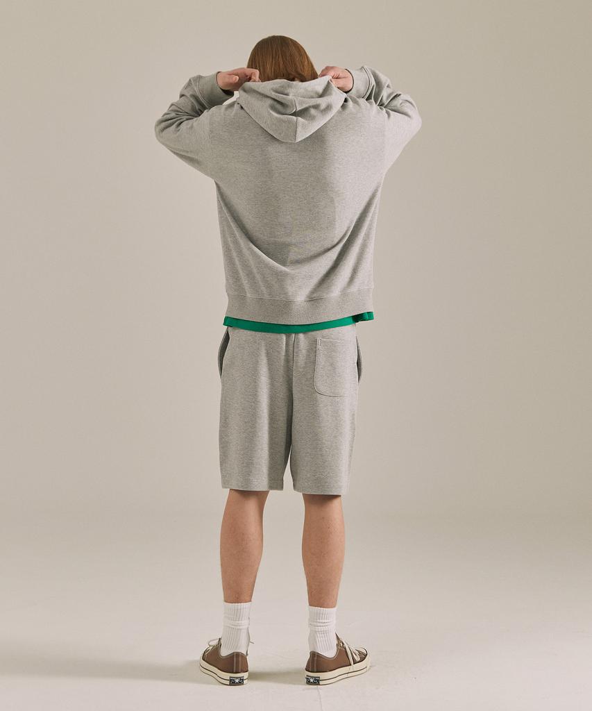 BASIC HOUSE Uni Basic Shorts Melange Grey Lyhp3101